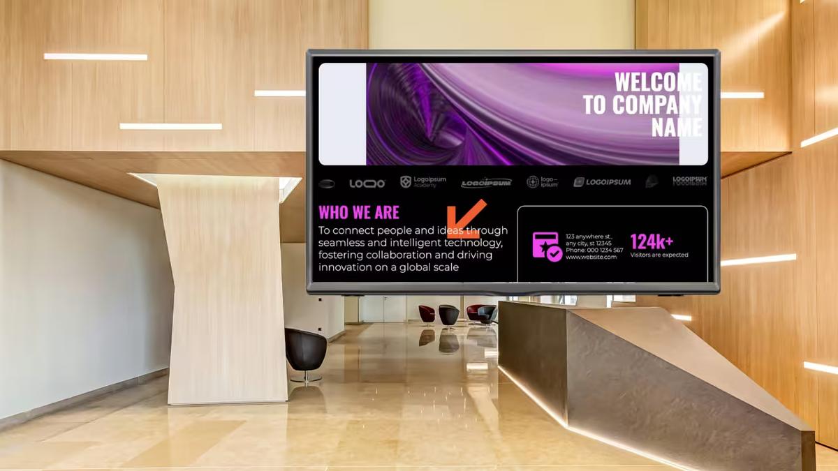 Reception digital signage ideas for your office welcome area