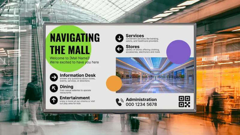 How digital signage enhances the shopping mall th