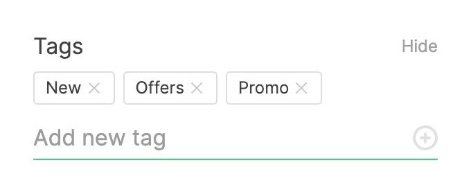 Playlist tags