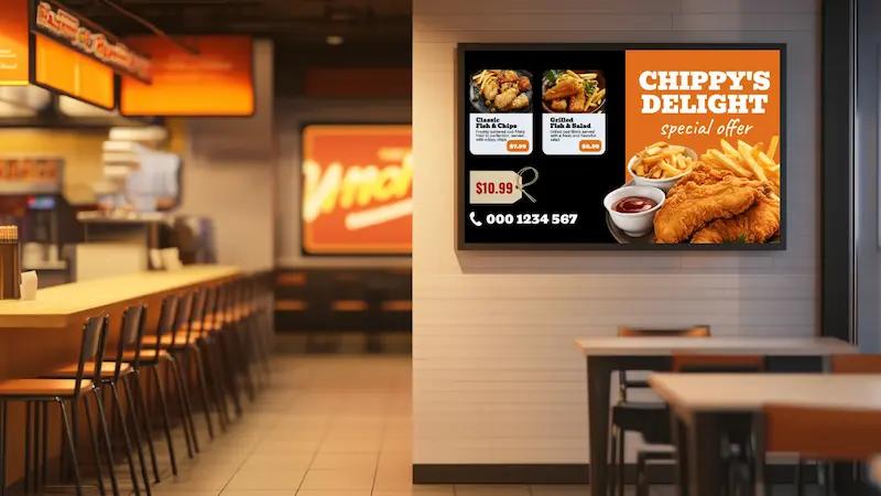 Digital menu board free templates th