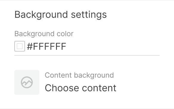 Background settings