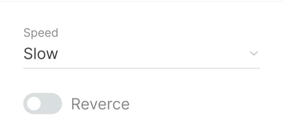 Speed and reverce