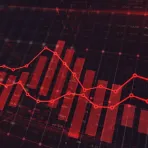 Market chart on a trading screen