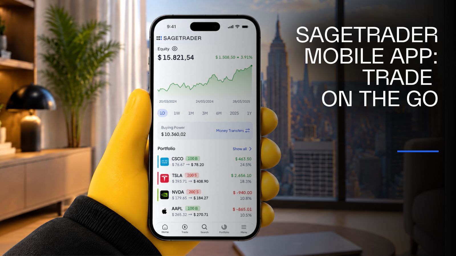 SageTrader Mobile App: Trade on the go