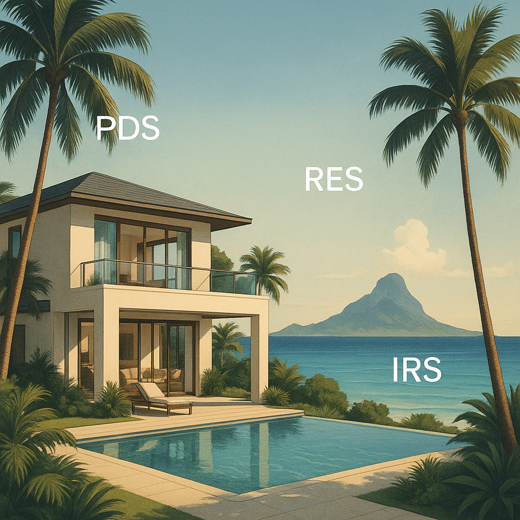 Guide complet PDS, RES, IRS à Maurice : Quelle option choisir en 2025 ?