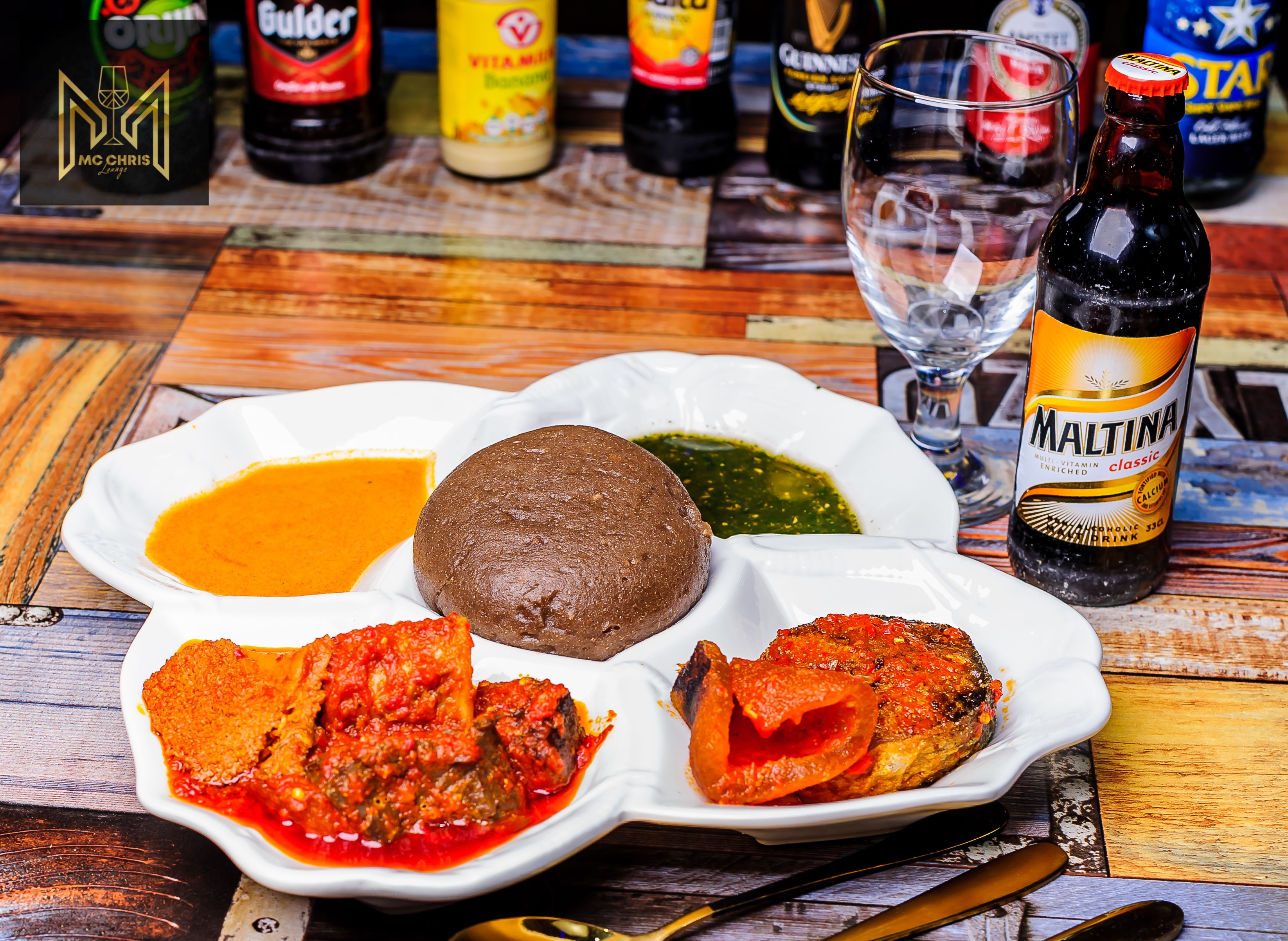 Amala And Soup With Meat