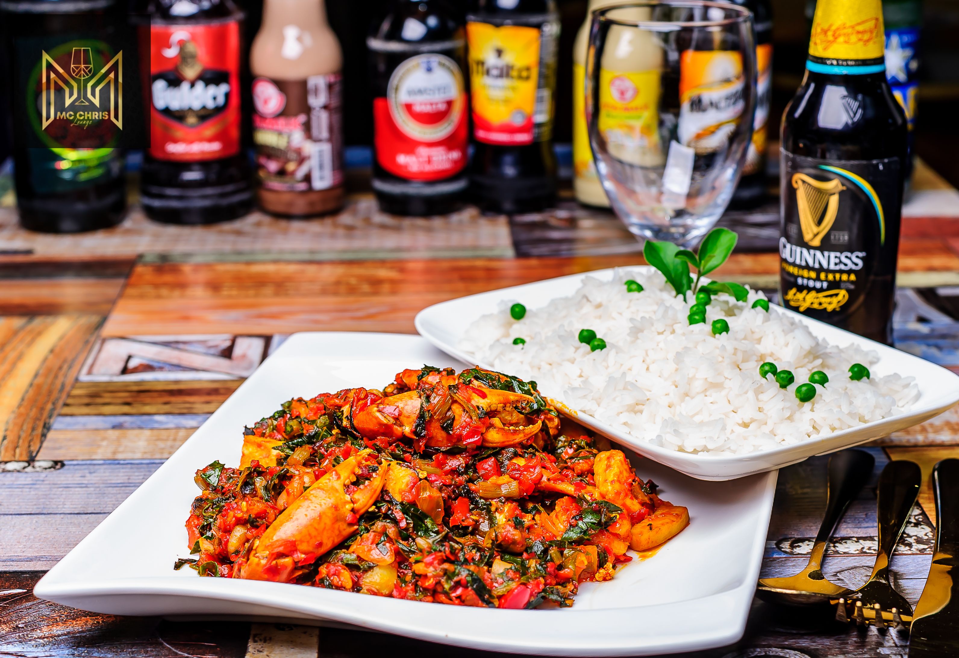 White Rice And Seafood Veg