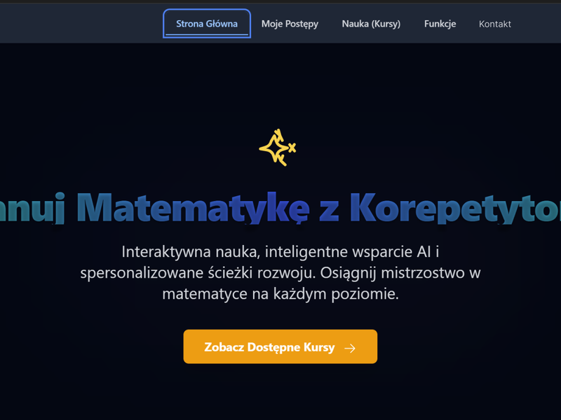 KorepetytorAI (StudentPI) – Inteligentna Platforma do Nauki Matematyki