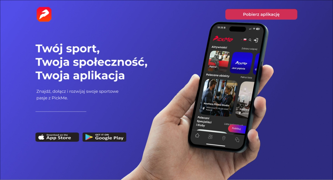 Zrzut realizacji: High-performance Landing Page dla aplikacji mobilnej PickMe