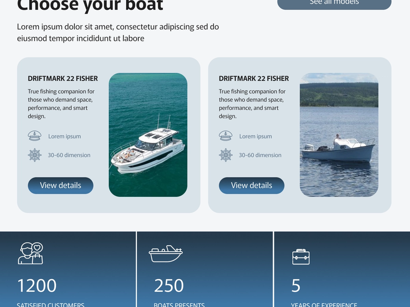 Driftmark Marine – E-commerce z Konfiguratorem Łodzi i Rebranding