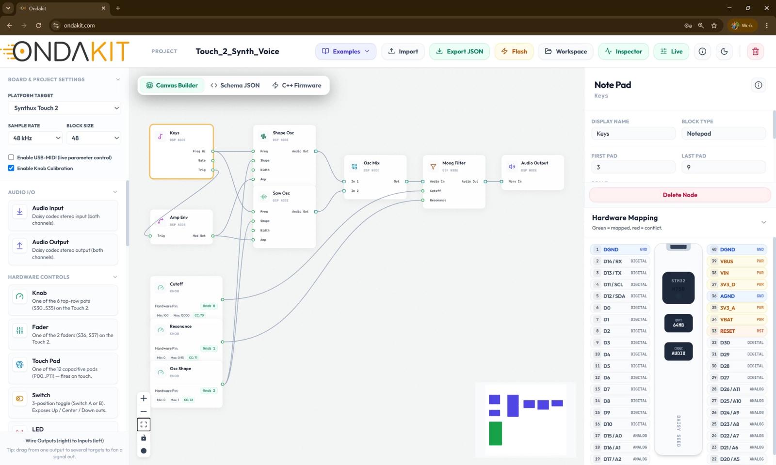OndaKit - visual DSP patch builder