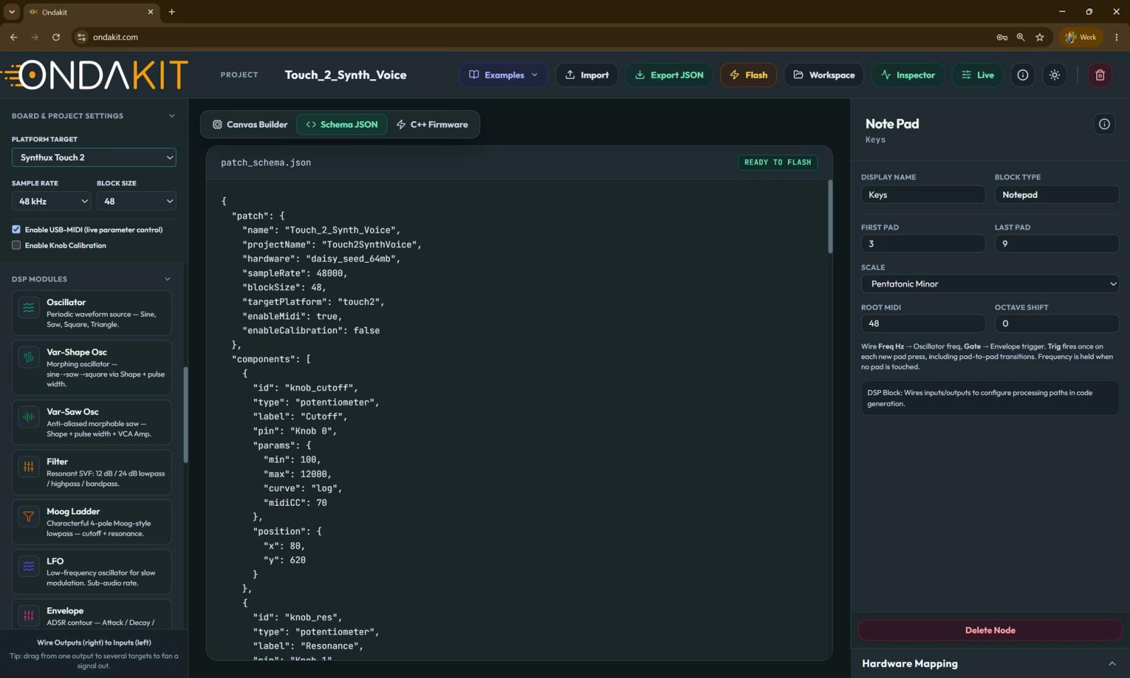 OndaKit - save patches as json files