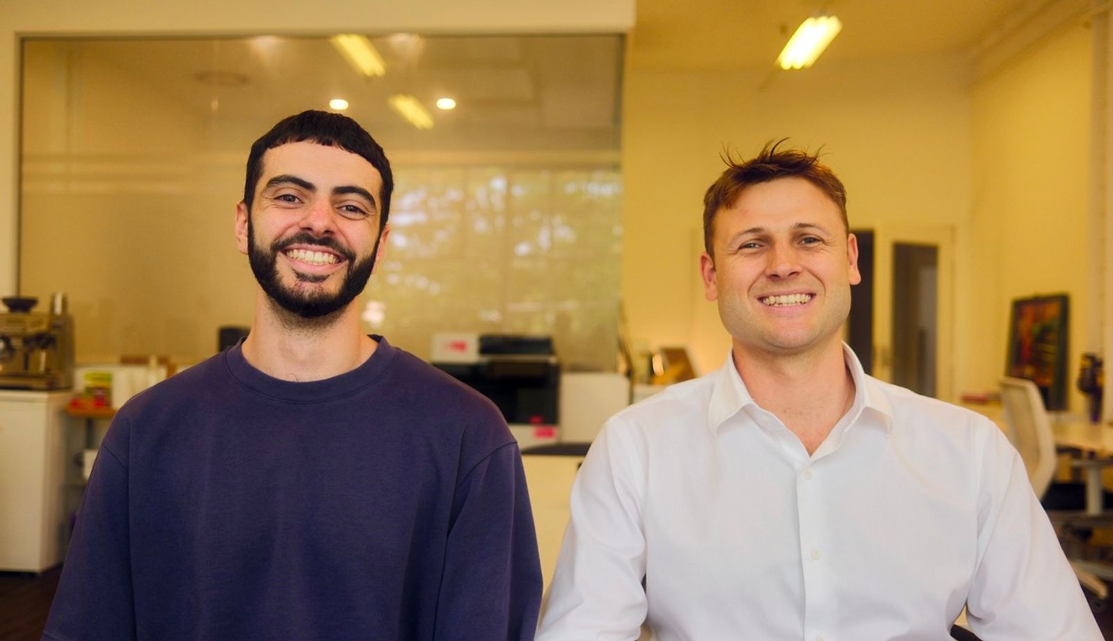 Elijah Noonan and Tom McAll, co-founders of Great Automations, in the Surry Hills office