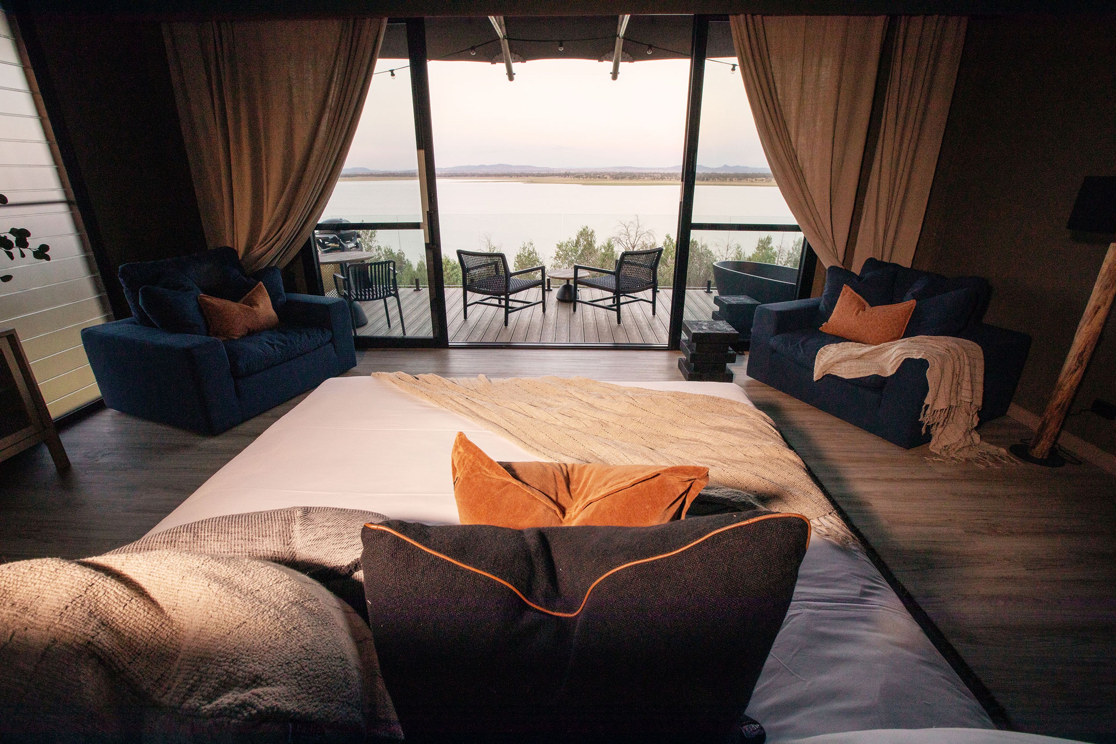 Wilderluxe Lake Keepit - tent interior
