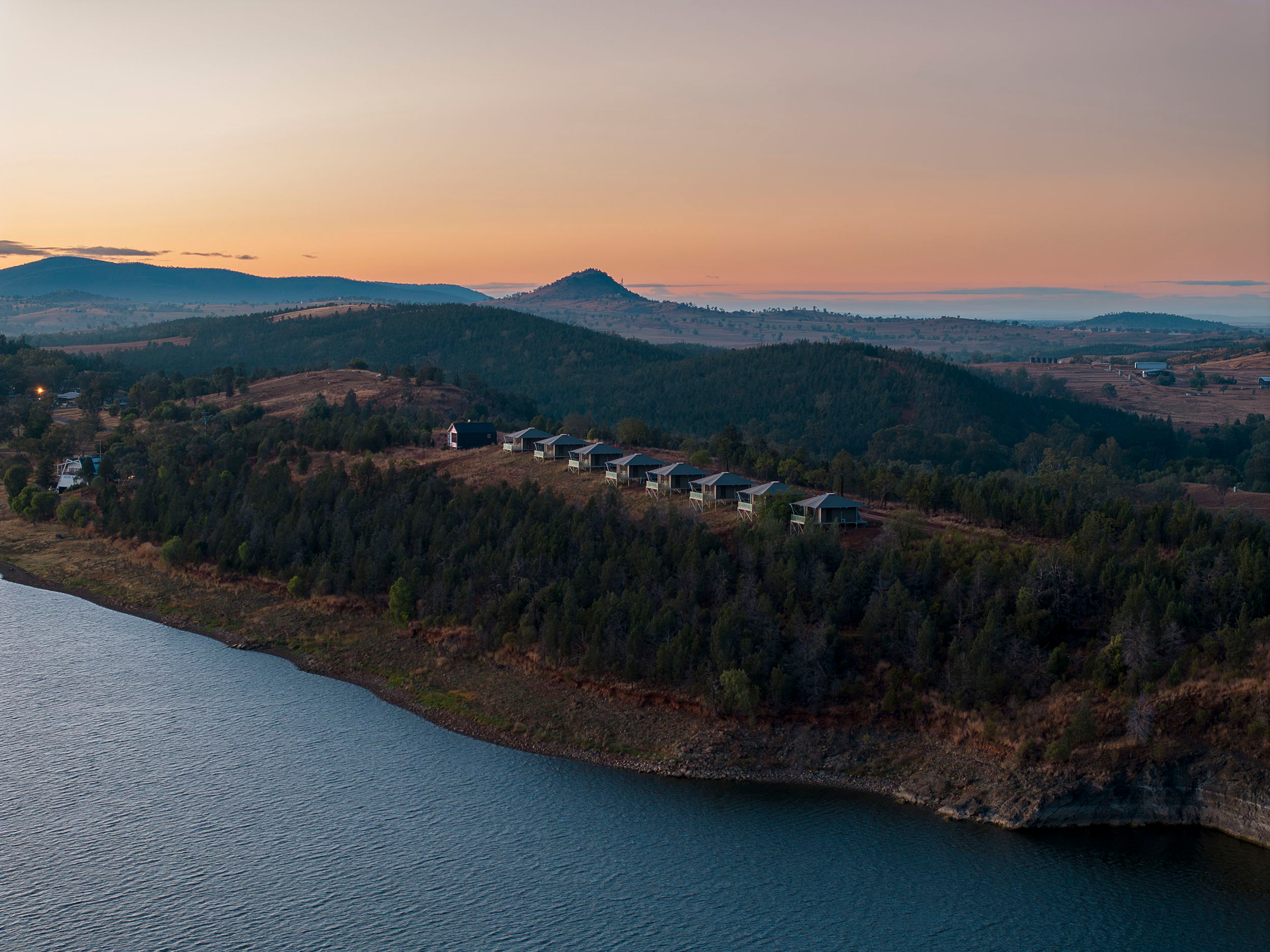 Lake Keepit overhead shot