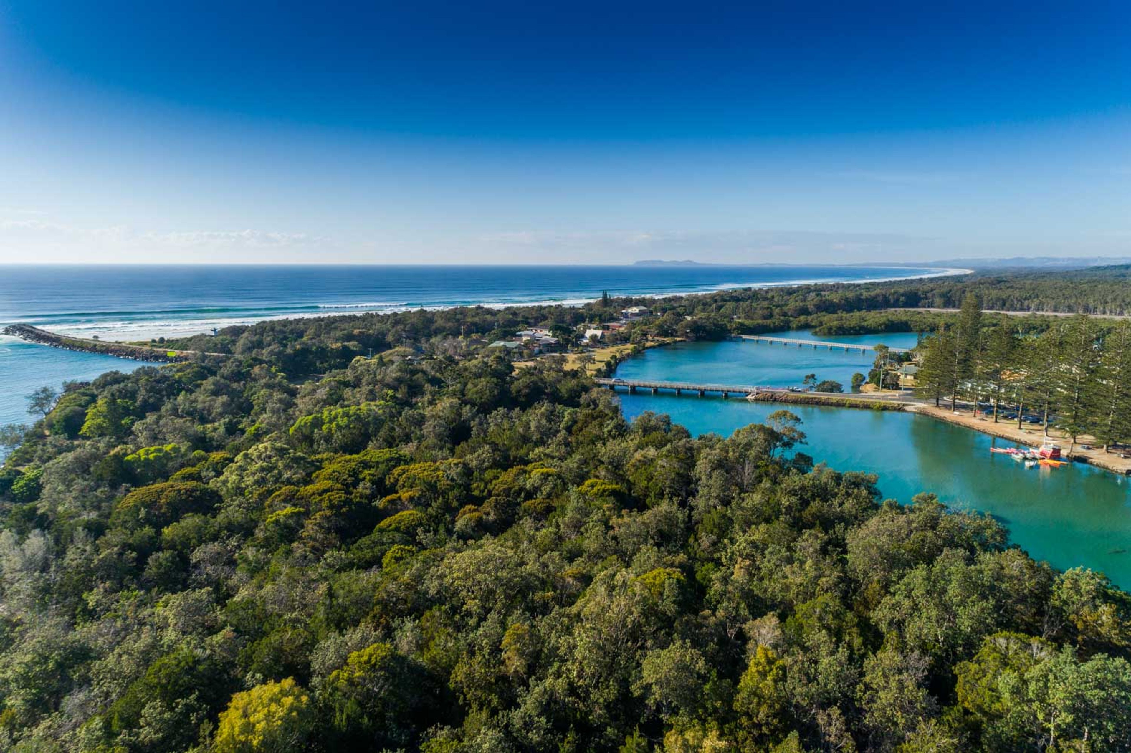 Brunswick Heads overhead shot