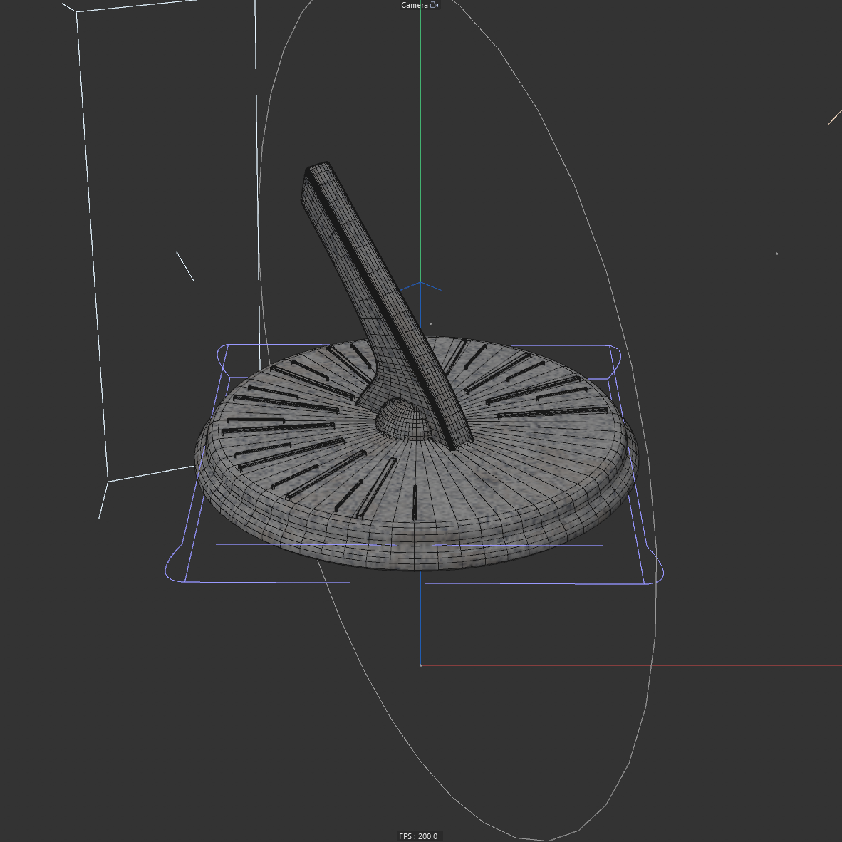 Wireframe of sundial model