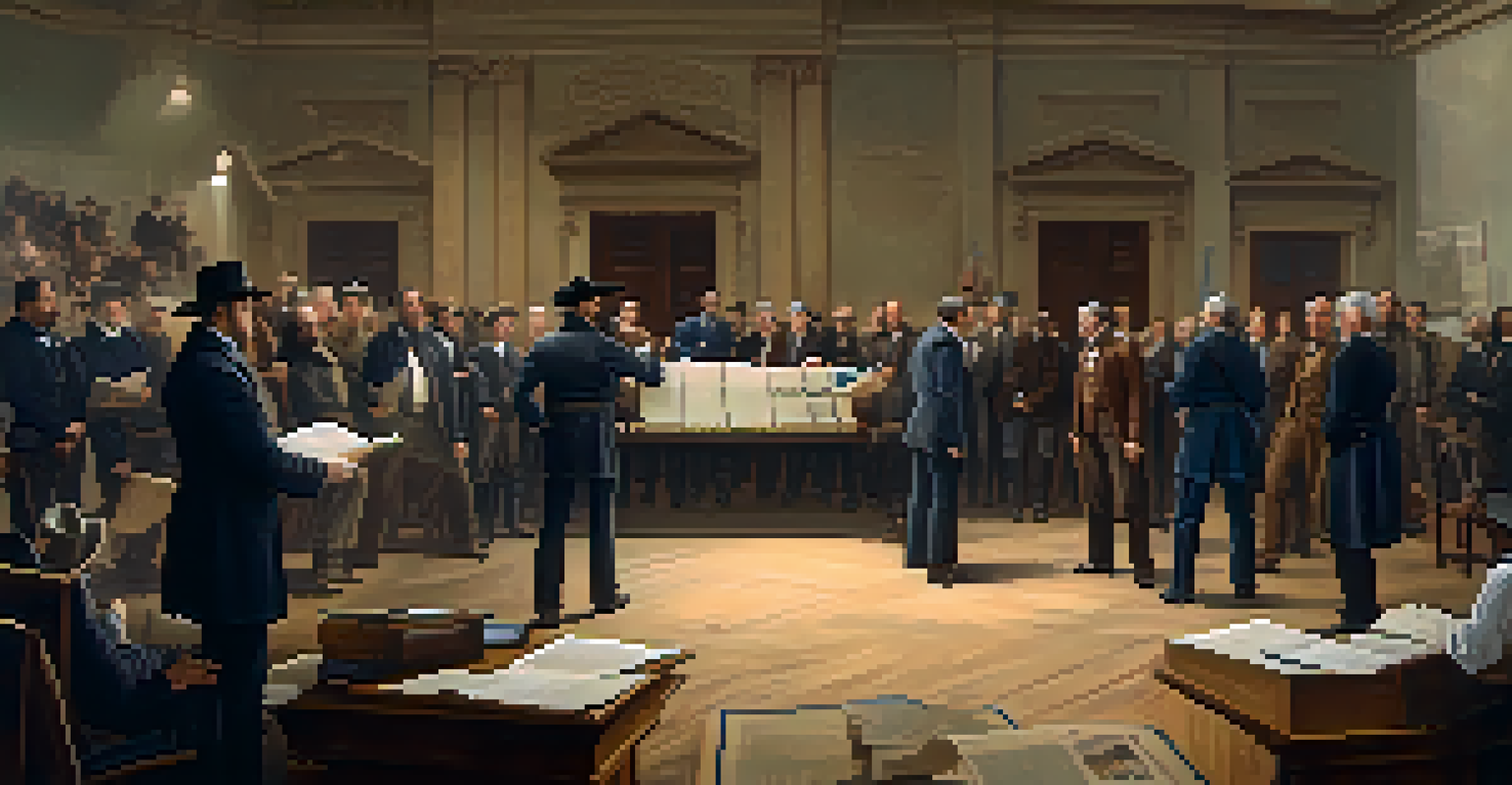 A split scene depicting the political debate on Texas's annexation with abolitionists on one side and Texan leaders on the other, surrounded by historical documents.