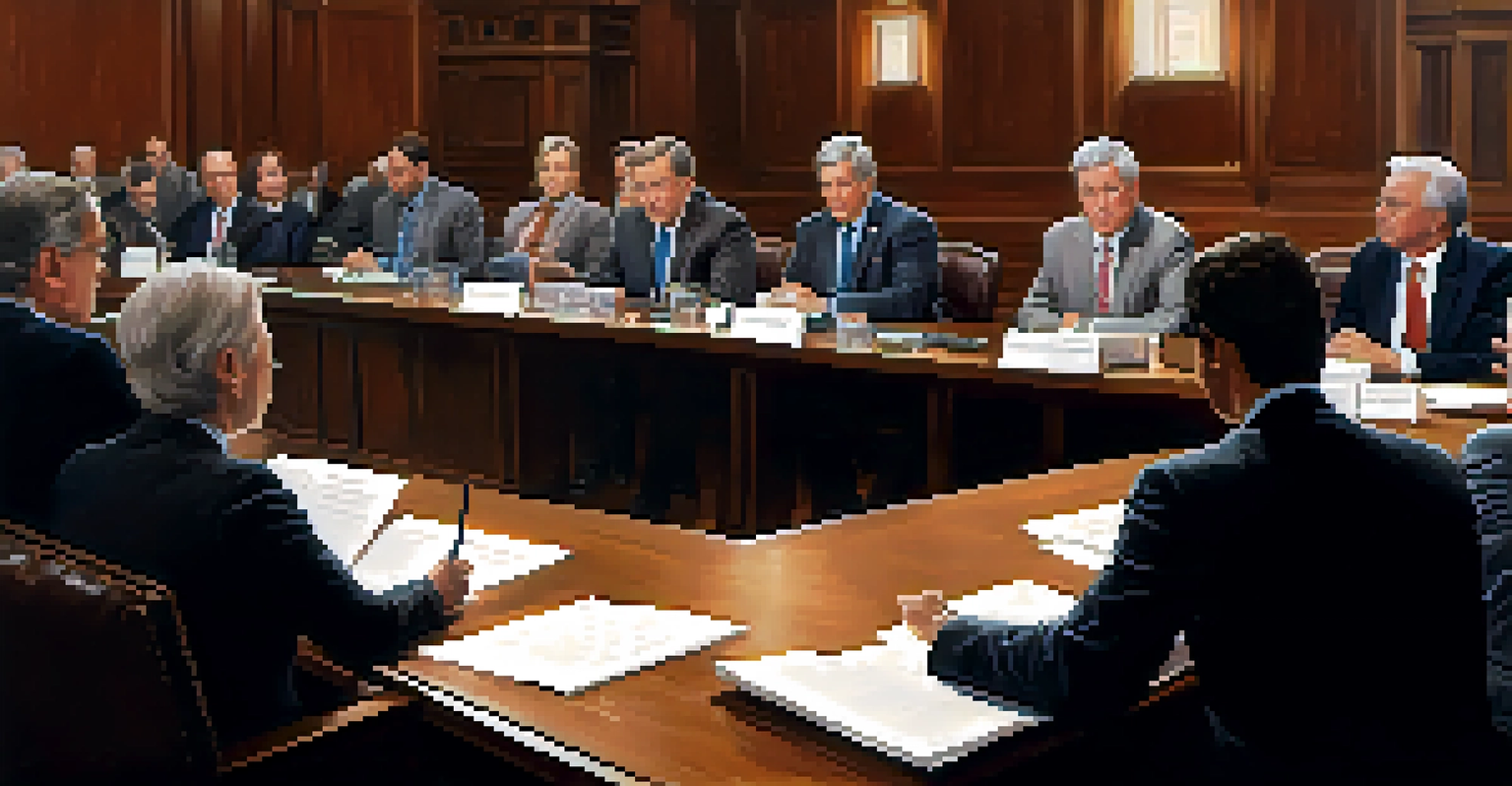 A legislative committee meeting with diverse Texas lawmakers discussing proposed legislation around a large wooden table, illuminated by natural light.