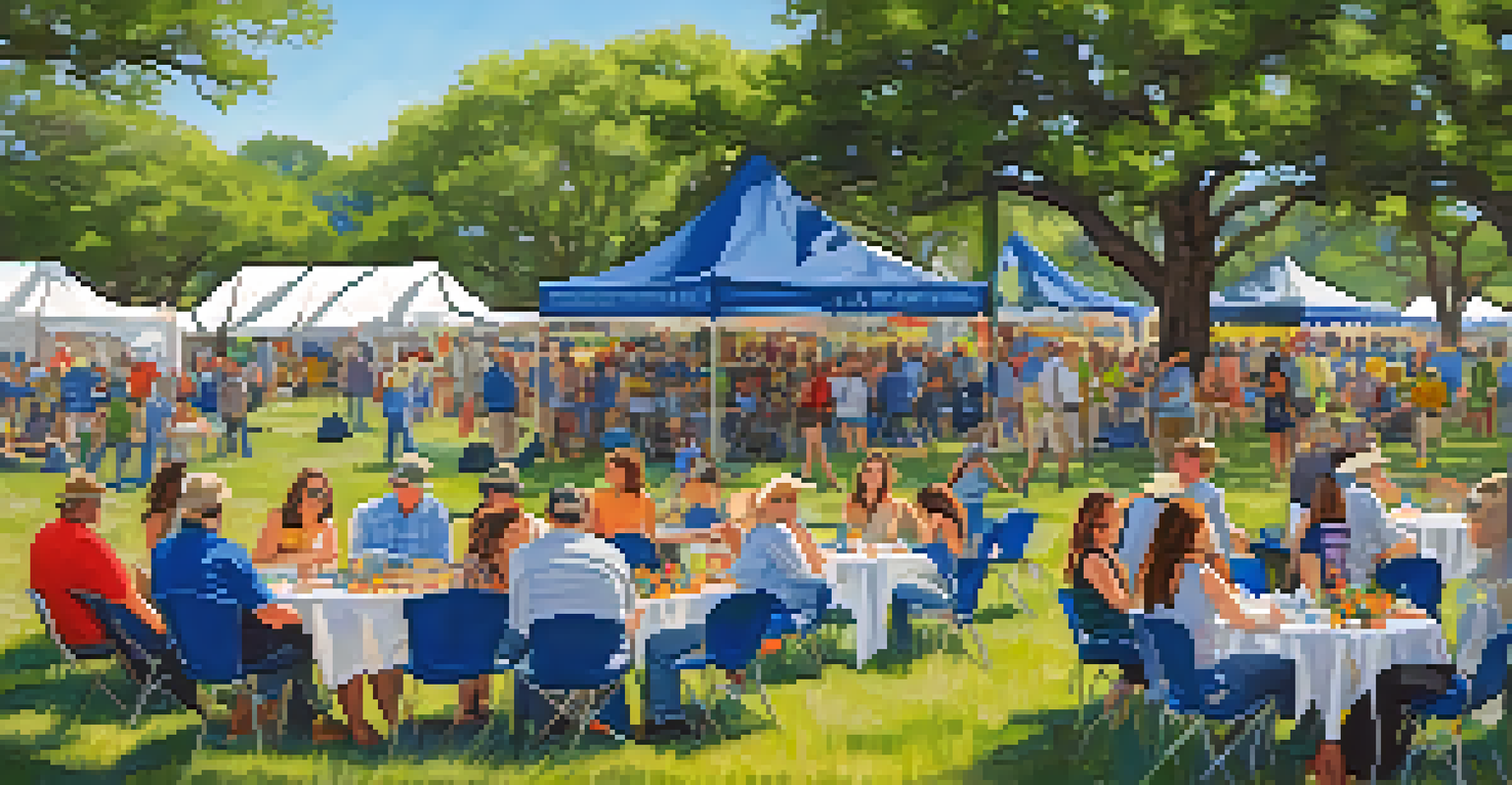Visitors enjoying the Bluebonnet Festival surrounded by blooming bluebonnets.