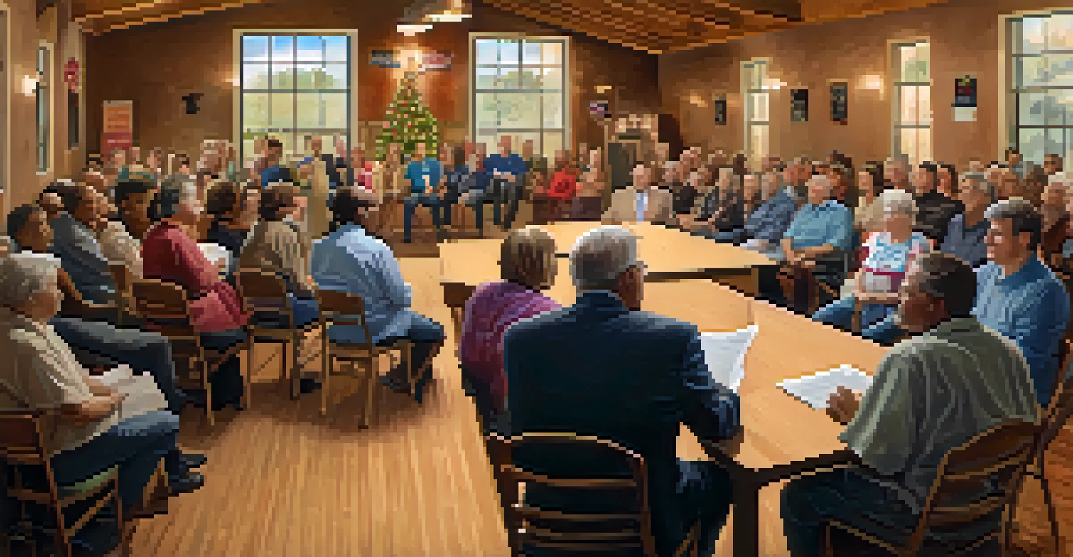 A candidate speaks to a small group of voters in a cozy town hall setting in Texas, creating an intimate atmosphere.