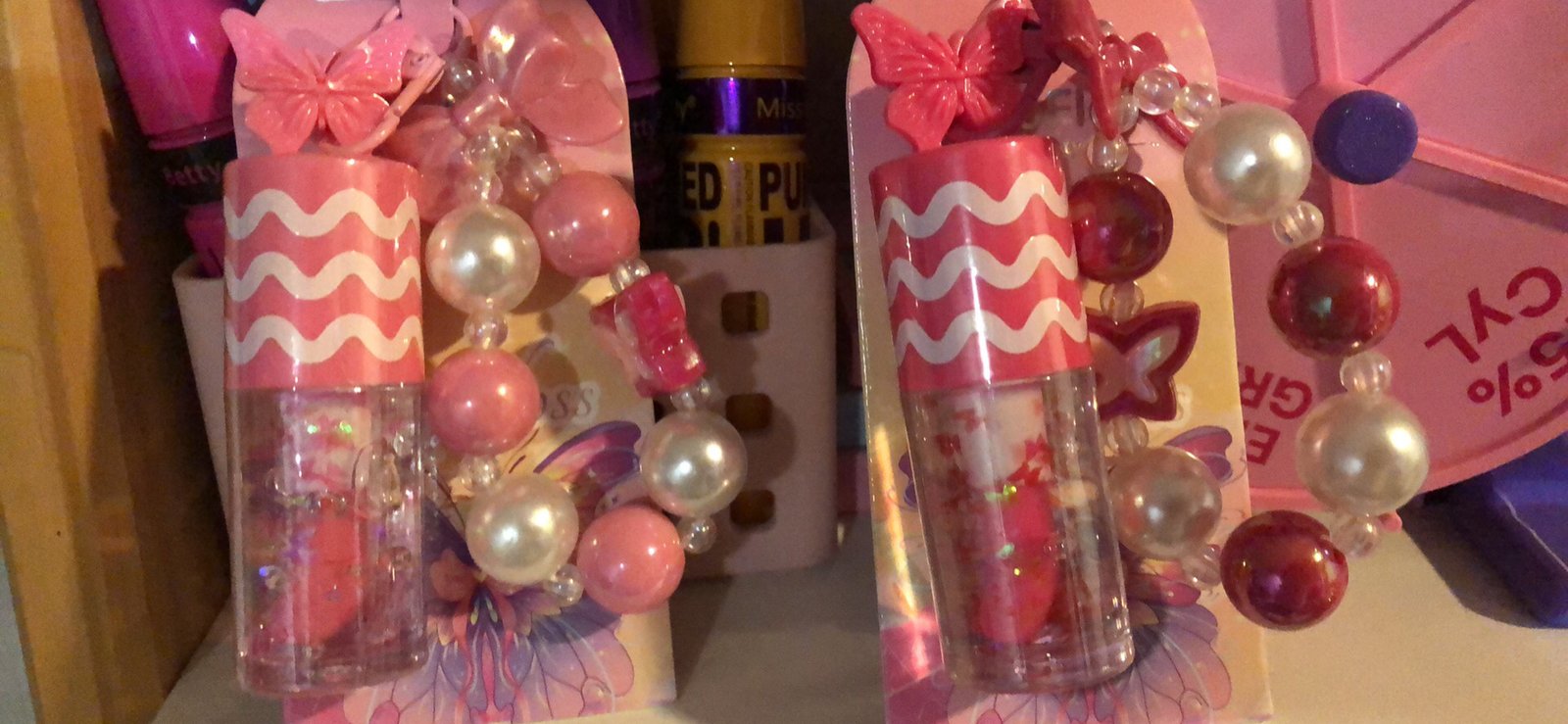 LIP GLOSS CON CHARM Y LLAVERO