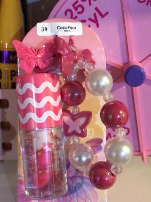 LIP GLOSS CON CHARM Y LLAVERO