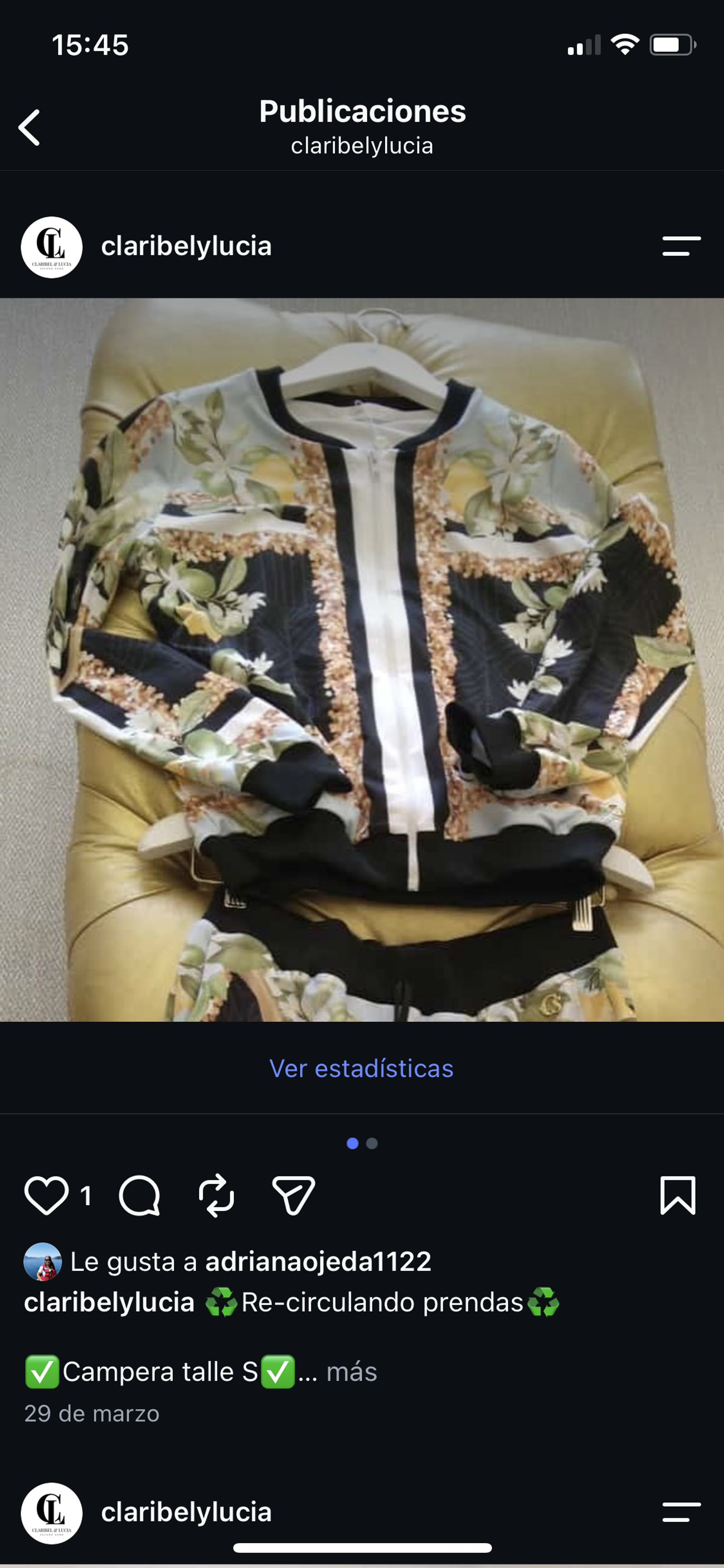 Campera bomber deportiva.
