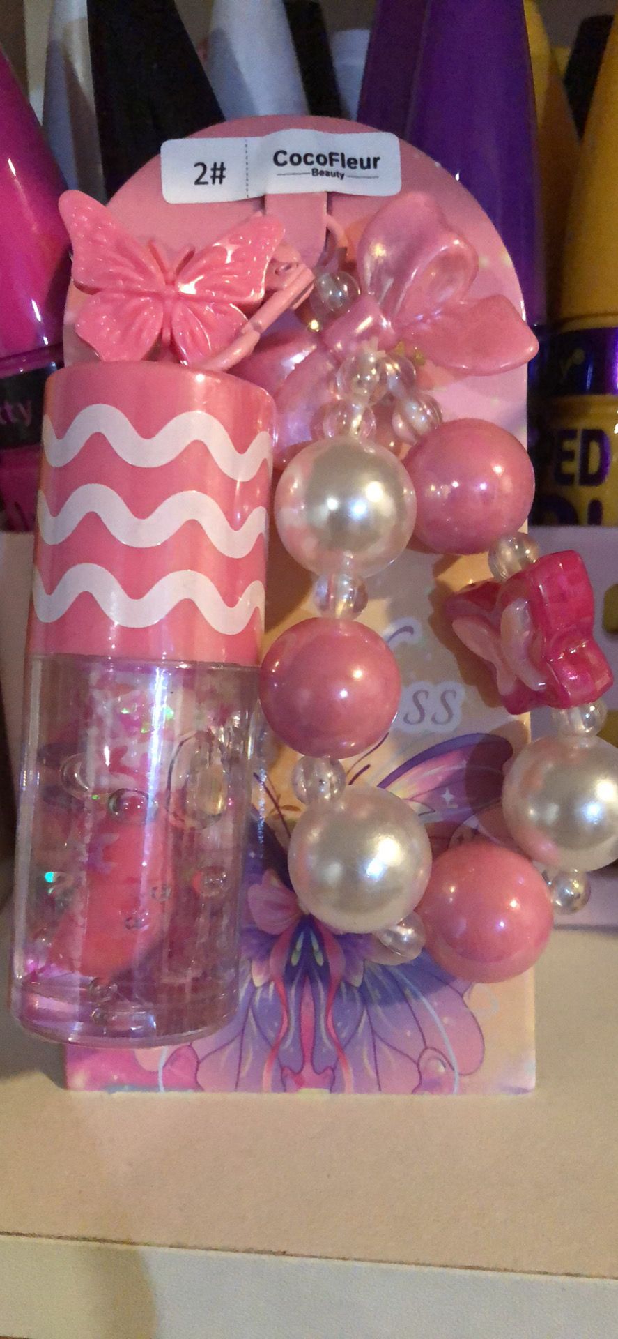 LIP GLOSS CON CHARM Y LLAVERO