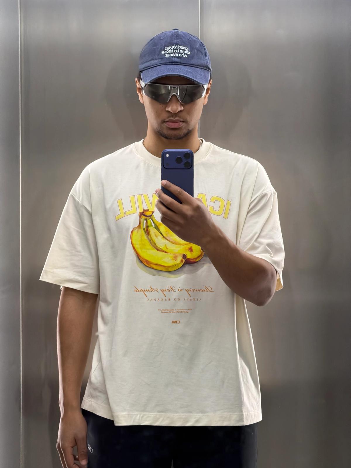 Everyday Oversized Cotton T-shirt Print Cream White