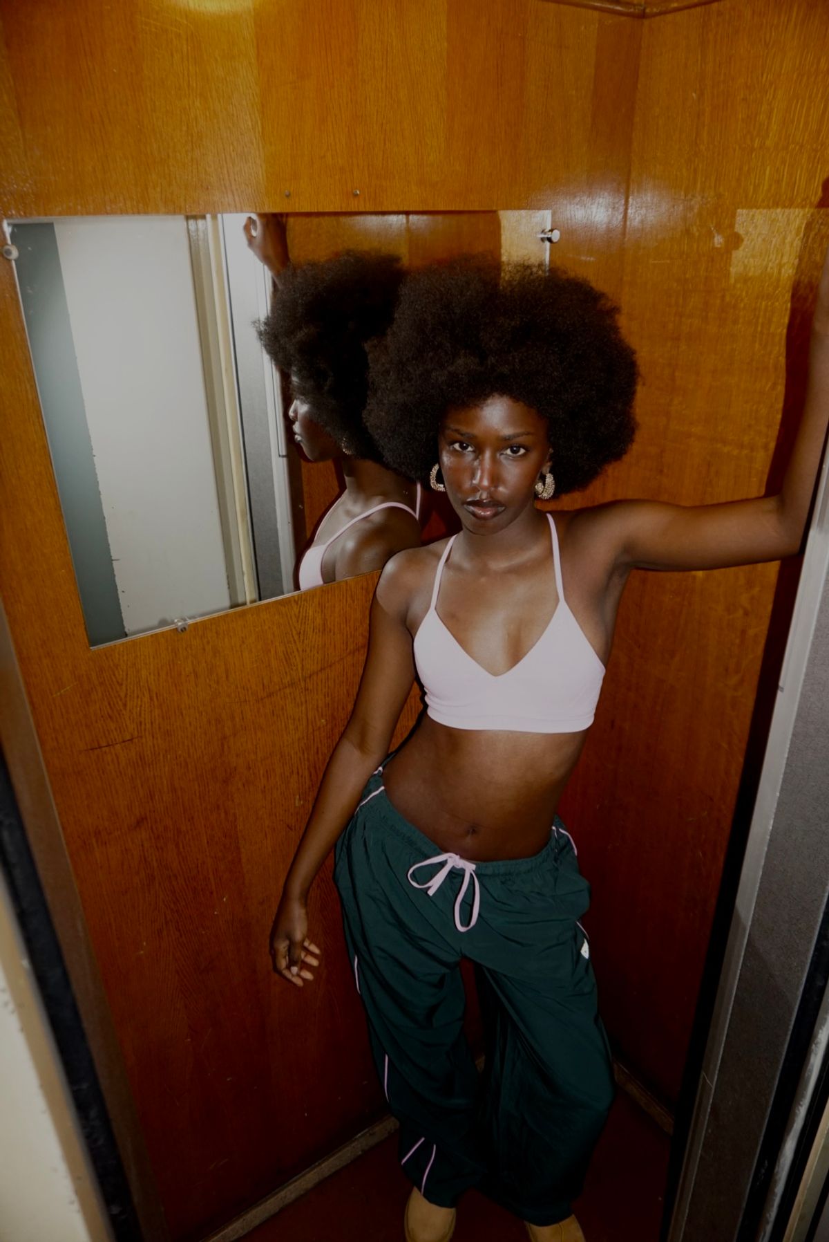 Smooth Seamless Strappy Sports Bra Lavender Pink