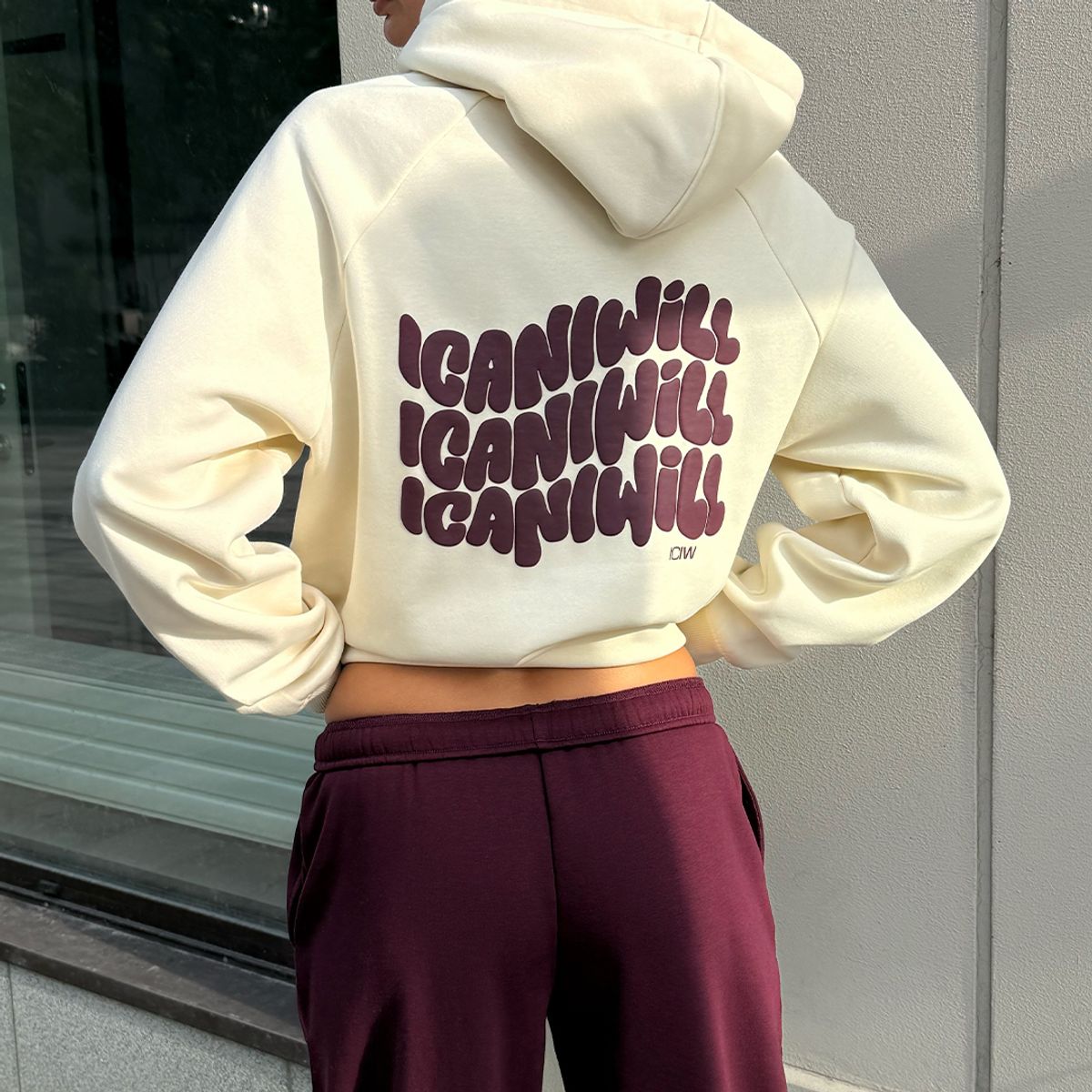 Everyday Hoodie Print Cream
