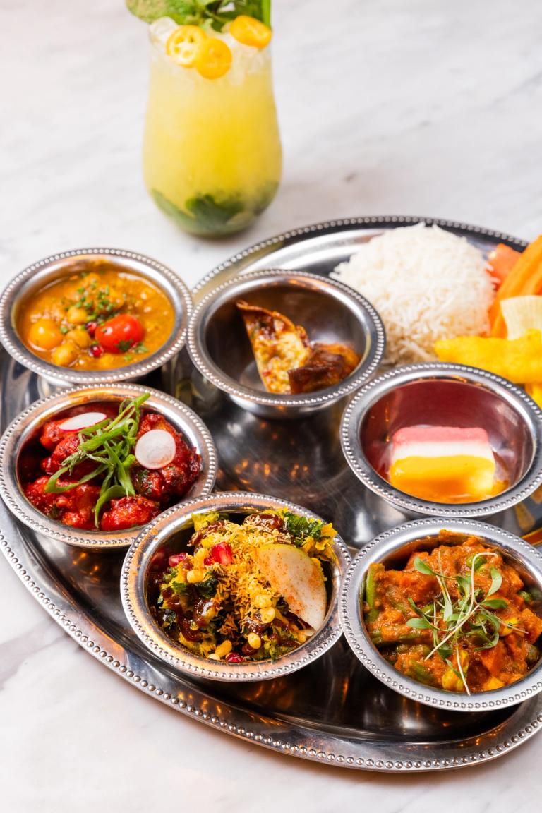Indian food and Indian Thali
