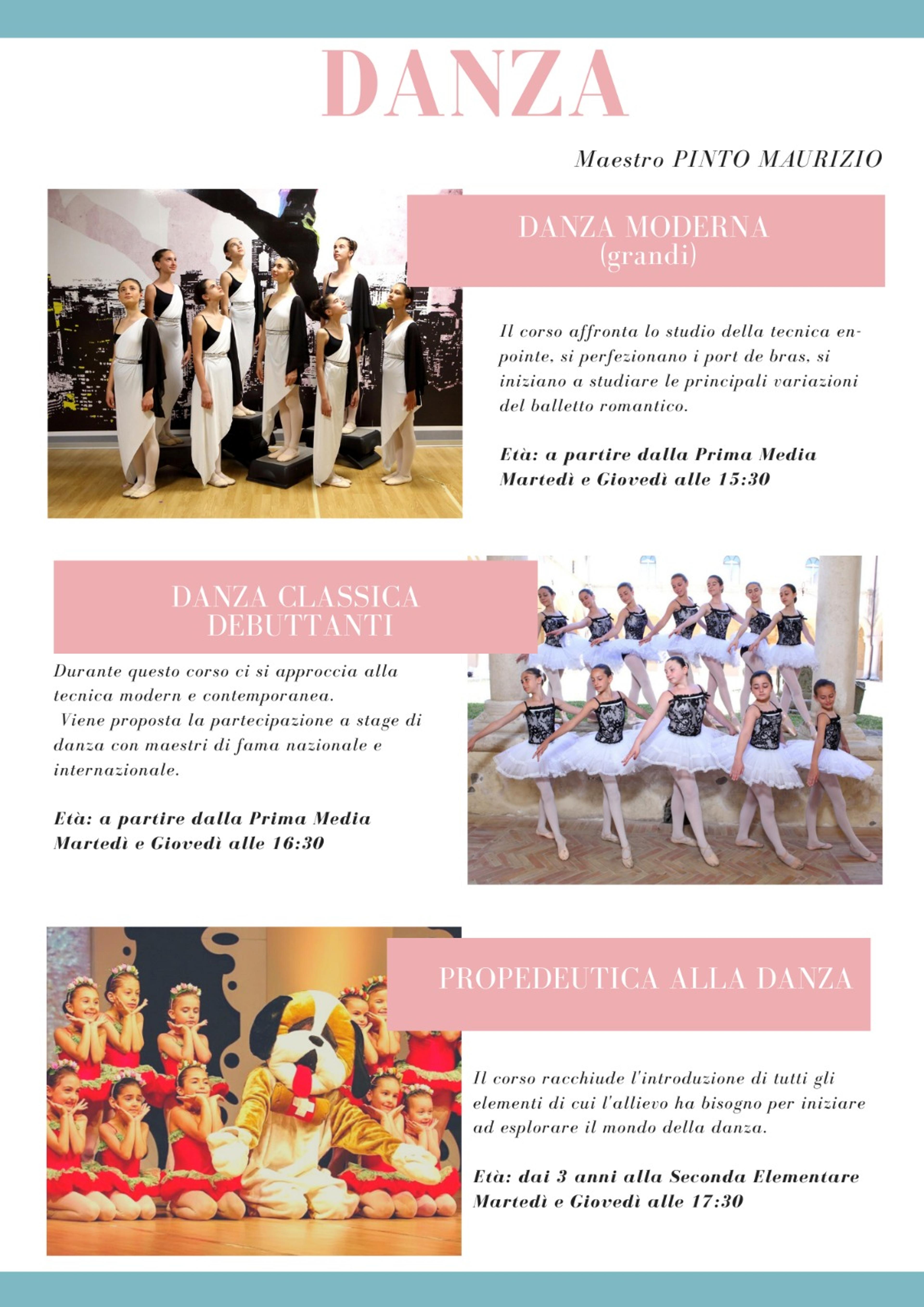 Locandina del corso Danza