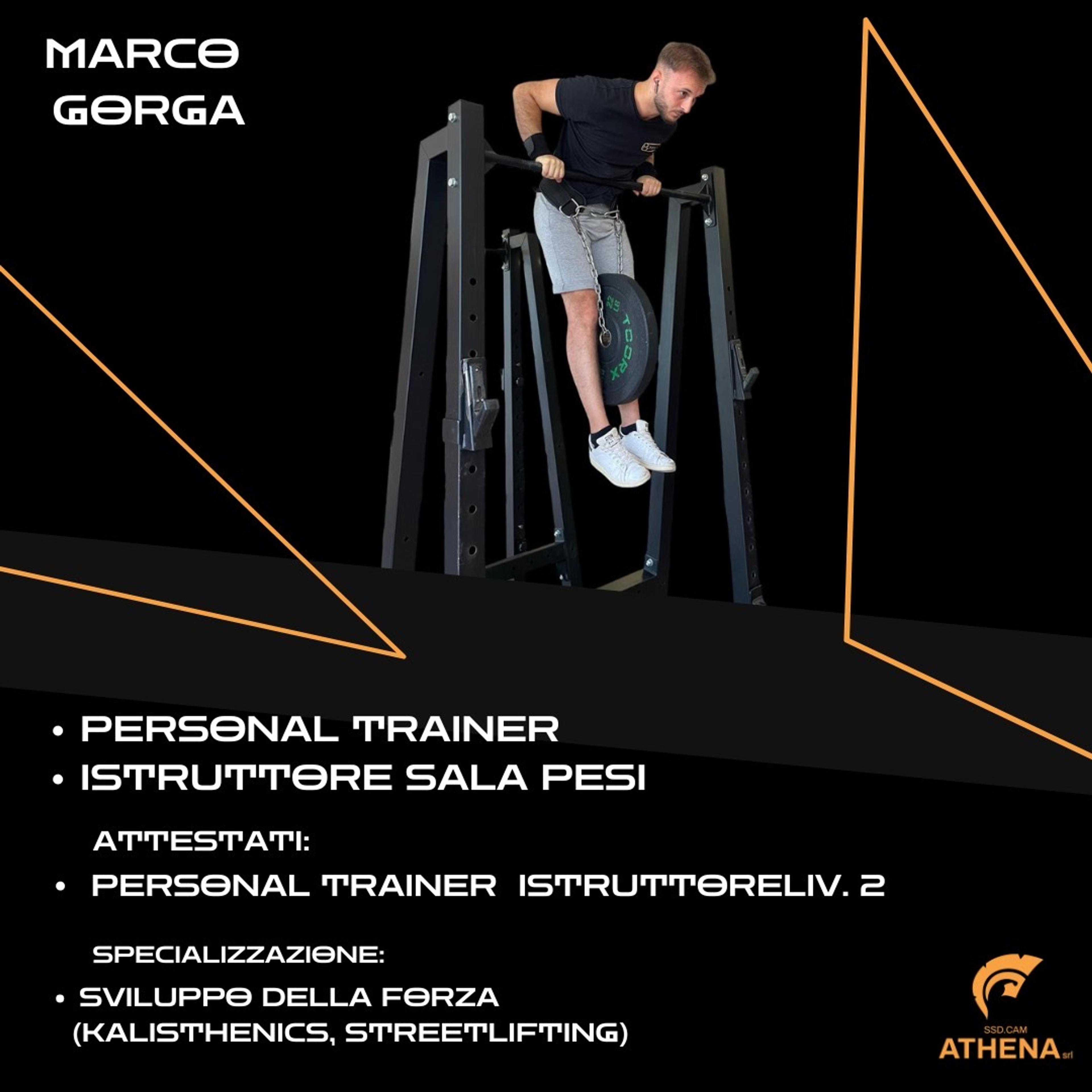 Marco Gorga, Personal Trainer