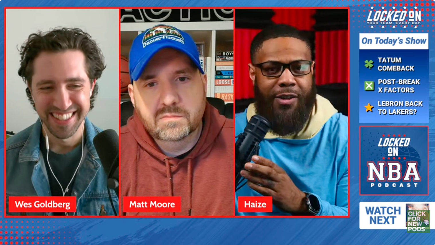 locked on NBA podcast with Wes Goldberg, Matt Moore, Haize