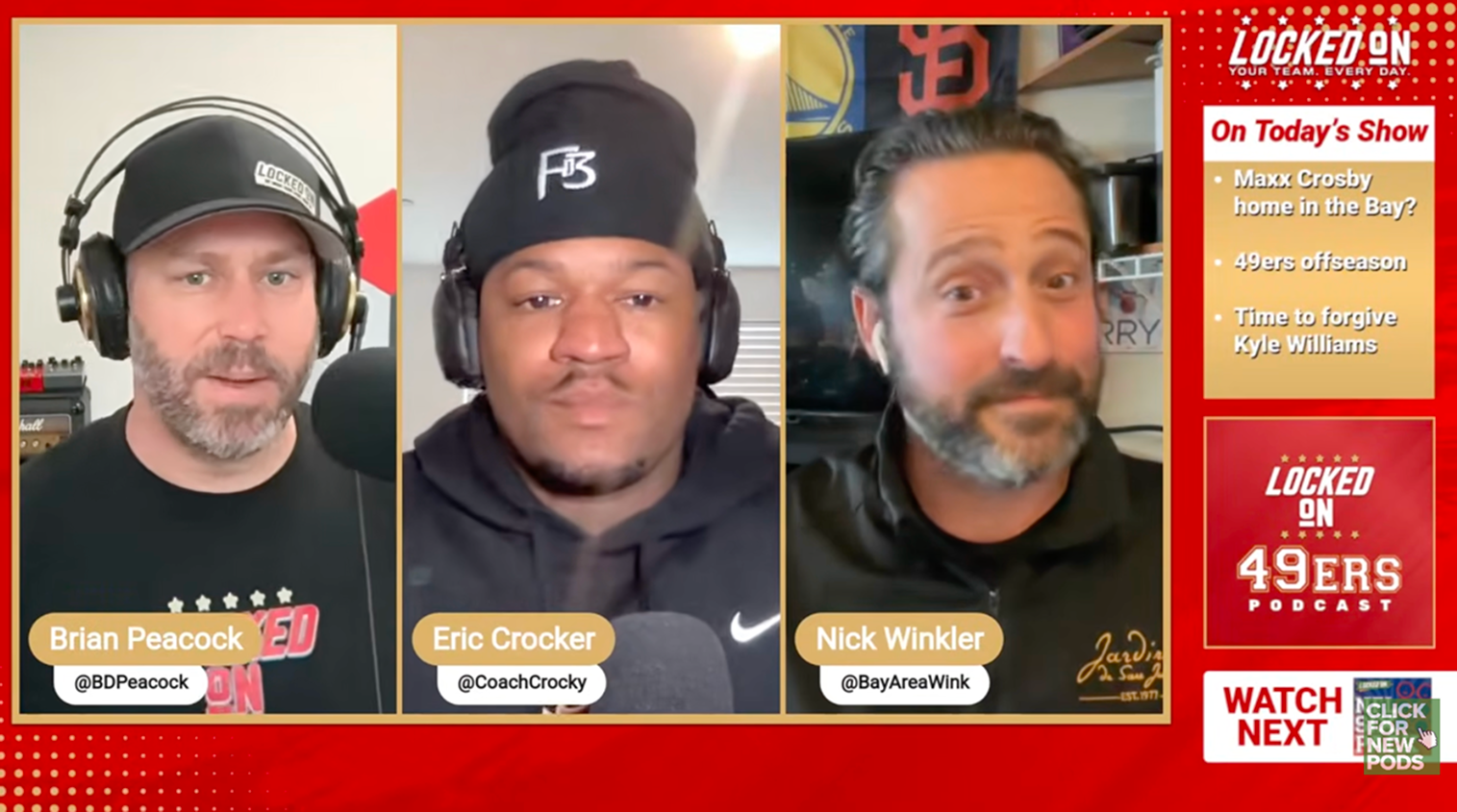 Locked on 49ers podcast show with Brian Peacock, Eric Crocker, Nick Winkler