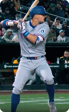 Texas Rangers player at bat