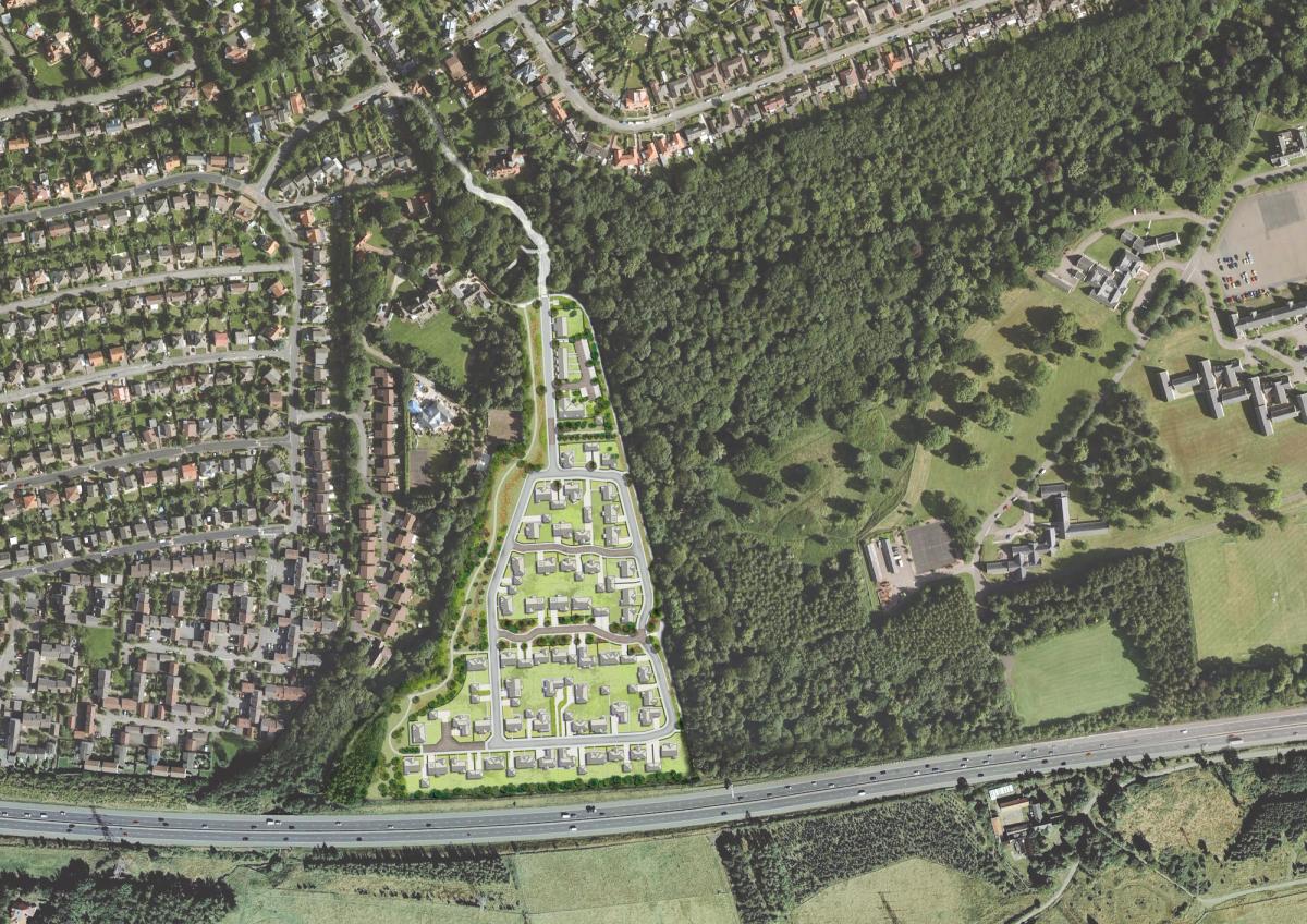 Detailed site masterplan for Dreghorn
