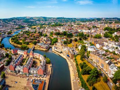 Birds eye view of Exeter