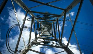 Looking up at a pylon