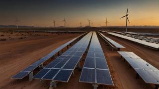 Mine site with renewable energy
