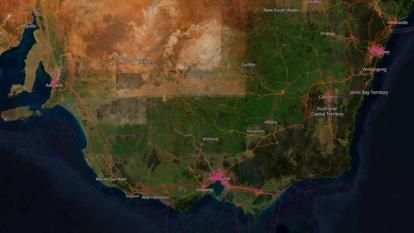 Map of current Australian data centre development focused on New South Wales and Victoria