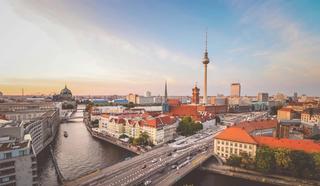 Skyline of Berlin, including the TV tower