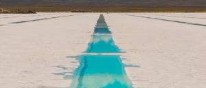 Pools for the extraction of lithium in Salinas Grandes, Jujuy, Argentina 