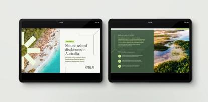 TNFD Factsheet displayed on iPads.