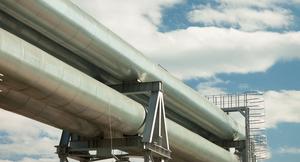 Pipelines against some blue sky