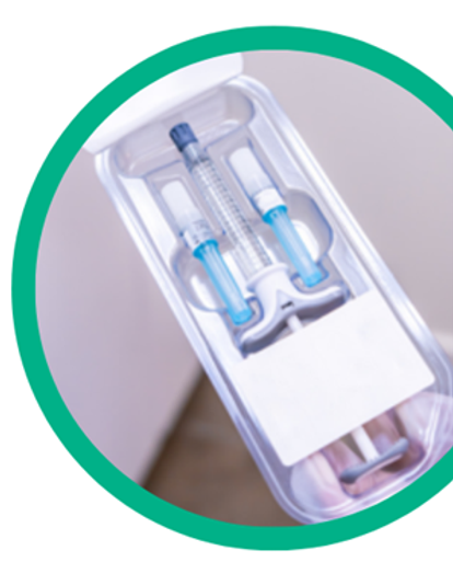 Syringes in a packet