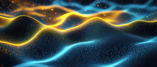 Abstract wavy lines representing digital modelling