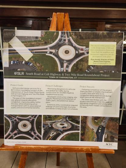 Display board of the award winning Colt Highway Roundabout Project